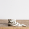 Olive Green Cursive Writing Merry Christmas Ribbon: Large
