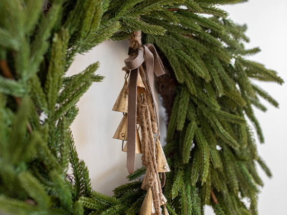 Norfolk Pine Faux Christmas Wreath 24"