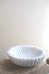 Marble Fluted Scalloped Bowls: Large