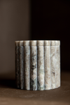 Beige Marble Fluted Jar