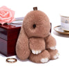 Cut Rabbit Pom Pom Key Chain KC0225-5! (6PC): BEIGE