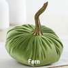 Pumpkin Small Velvet, Valentine's mantel, Autumn table, Gift: Emerald