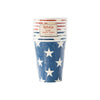 Red and Blue Star Paper Cups