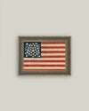 Rustic Flag Framed Antique Art: 15x11