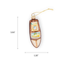 Vintage Speedboat Glass Ornament