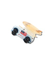 Hand-Painted Americana Surf Car Claw Clip