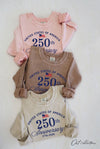 UNITED STATES OF AMERICA Cropped Thermal Vintage Pullover: DUSTY VANILLA / XL