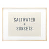 Face to Face Wood Sign - Salt Water + Sunsets: 29" W x 22" H x 2" D