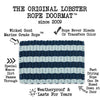 Lobster Rope™ Outdoor Doormat: Sand & Navy Cabana Stripes: Large (24" x 36")