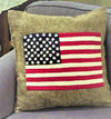 American Flag Pillow- Gray