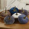 Pumpkin Large Velvet, Fall Mantel Decor, Halloween Table: Emerald