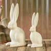 Large Ceramic Sitting Hare- Matte White