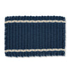 Lobster Rope™ Doormat: Navy with Light Tan Tailored Stripes: Large (24" x 36")