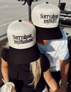 Sorry about my Husband / Wife Vintage Trucker Hat: Husband/Black