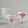 Pressed Clear Martini Glasses
