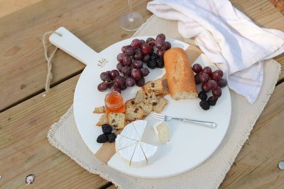 White Round Charcuterie Board: Small