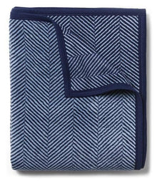  Harborview Herringbone Blanket: Navy