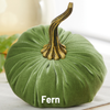 Pumpkin Large Velvet, Fall Mantel Decor, Halloween Table: Emerald