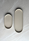 Deco Oval Catchall Tray Large: Cashmere