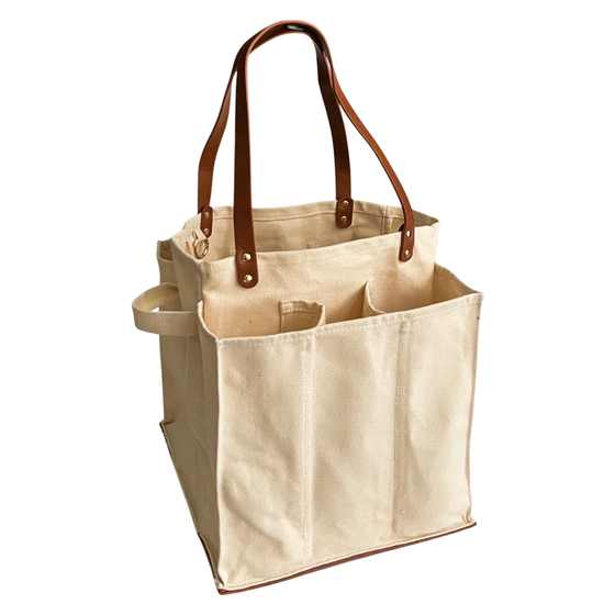 Blue Stripe Canvas Tote