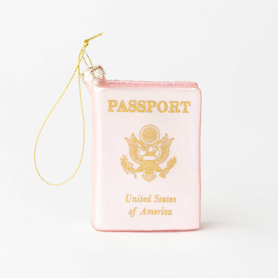 Passport Glass Ornament
