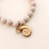 Seashell Charm Bracelet in Fossil