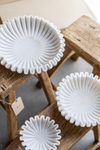 Marble Fluted Scalloped Bowls: Large