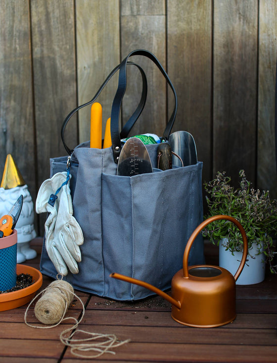 Blue Stripe Canvas Tote