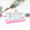 Mahjong Tile Glass Ornament