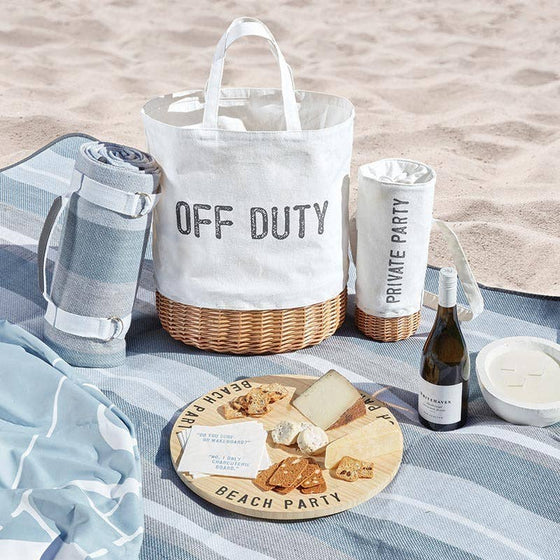 Blue Stripe Picnic Blanket