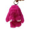 Cut Rabbit Pom Pom Key Chain KC0225-5! (6PC): BEIGE