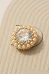 Pearl Halo Set Stud Earrings