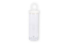  White Wood Glass Canister: Tall