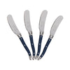 4-Piece Spreader Set with Navy Handles