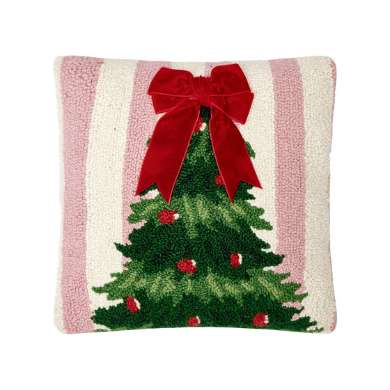 Pink Stripe Tree w/Ribbon Pillow