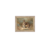 Bunnies Framed Antique Art