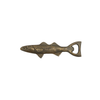 Fish Bottle Opener, Antique Gold