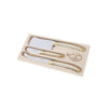 Cheese Set in Ivory and Brass - Set of 3