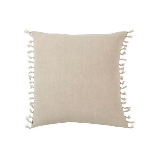 Cream Linen Tassel Pillow