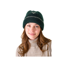  Love Whipstitch Beanie - Green/Cream