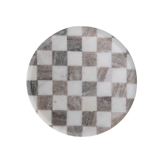 Marble Checkered Serving Tray