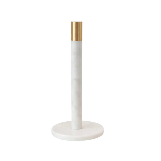 Marble Towel Holder with Brass Top