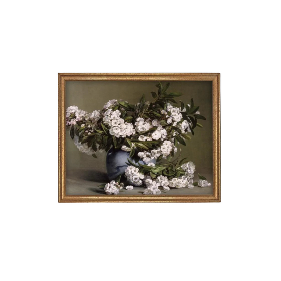 Potted White Flowers