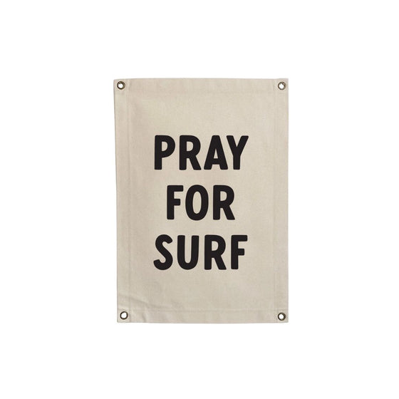 Pray for Surf Canvas Banner