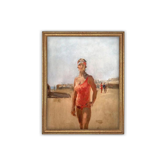 Red Bathing Suit Art