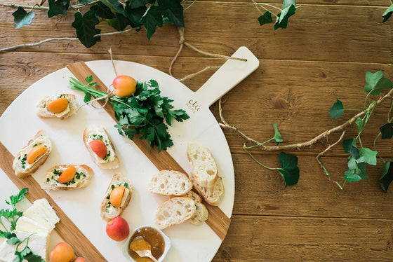White Round Charcuterie Board