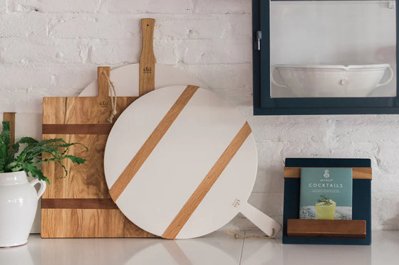 White Round Charcuterie Board