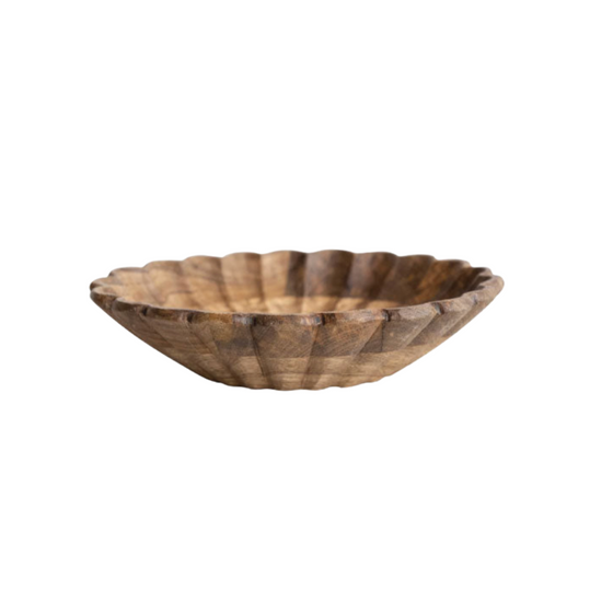 Scallop Wood Bowl