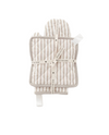 Oven Mitt + Potholder Set in Oatmeal Linen Stripe
