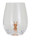 Stemless Wine Glass w/ Holiday Figure
